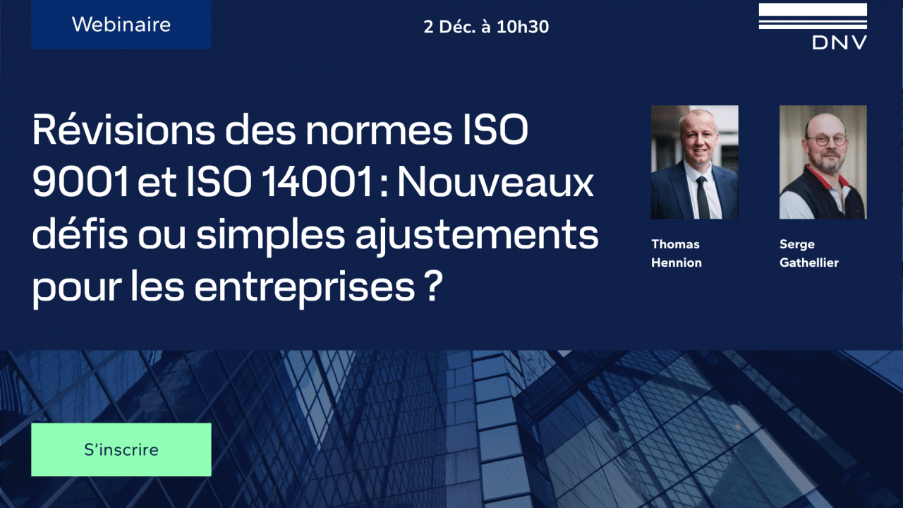 Webinaire : Révisions des normes ISO 9001 et ISO 14001 - Webinaires.net